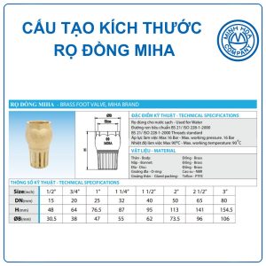 Cấu tạo kích thước Rọ đồng Miha