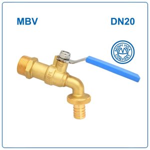 Vòi đồng tay gạt inox MBV DN20