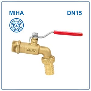 Vòi đồng tay gạt inox Miha DN15